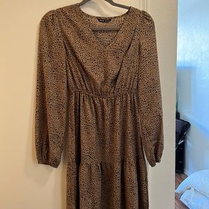 Modest animal print dress